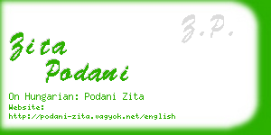 zita podani business card